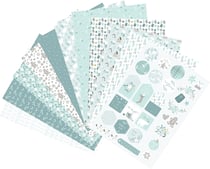 Bloc de 20 feuilles de papier 200g/m² à motifs - Clairefontaine - Format A4 - Noël Polaire