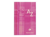 1 répertoire broché - 7.5 x 12 cm - Metric - Clairefontaine - 128 pages petits carreaux - Coloris assortis