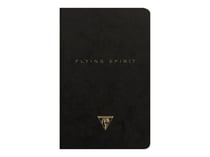 1 carnet - 11 x 17 cm - Flying Spirit Black - Clairefontaine - 96 pages lignées - Designs assortis