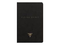 1 carnet - 9 x 14 cm - Flying Spirit Black - Clairefontaine - 96 pages lignées - Designs assortis