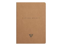 1 carnet - Format A5 14.8 x 21 cm - Flying Spirit Kraft - Clairefontaine - 96 pages lignées - Designs assortis