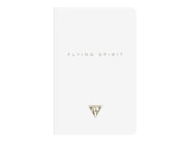 1 carnet - 9 x 14 cm - Flying Spirit White - Clairefontaine - 96 pages lignées - Designs assortis