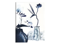 1 Carnet reliure cousue - Format A5 14,8 x 21 cm - Inkebana - Clairefontaine - 64 pages lignées - Bleu - Modèles assortis