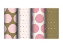 Clairefontaine Excellia - Papier cadeau - 70 cm x 2 m - 80 g/m² - pois rose et or