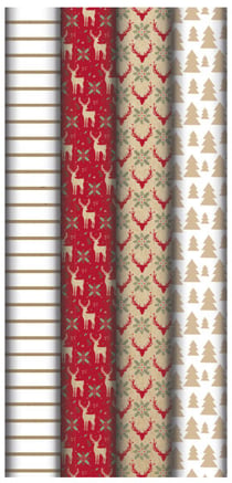 1 rouleau de papier cadeau - Lovely Home Red - 5 m