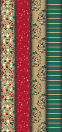 Papier cadeau kraft - Holly - Clairefontaine 