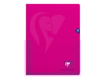 Cahier Mimesys piqué - 24x32 cm - 48 pages séyès - Rose