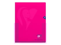 Cahier Mimesys piqué - 24x32 cm - 96 pages séyès - Rose