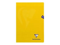 Cahier polypro - Format A4 21 x 29.7 cm - Mimesys -Clairefontaine - 96 pages grands carreaux - Jaune