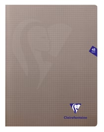 Cahier polypro  - Format 24 x 32 cm - Mimesys - Clairefontaine - 48 pages - Gris