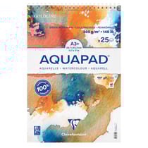 Bloc de papier Clairefontaine - Aquapad - 25 feuilles - A3 29,7 x 42 cm - 300 g/m²