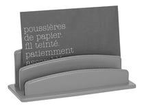 Porte-courrier - Satiny - 3 compartiments - Quo Vadis - Gris