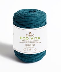 Pelote de fil à tricoter - DMC - Eco Vita 12 - Bleu pétrole 073