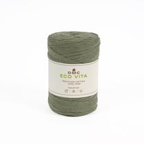 Fil à tricoter/cocheter DMC - Eco Vita Tape Yarn - Kaki 128