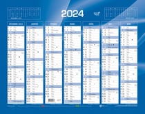 Calendrier scolaire 2023/2024 - 13 mois - 43 x 33,5 cm - Exacompta -  Multicolore - Agendas scolaires