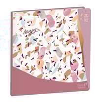 Agenda civil semainier 2023/2024 - Marguy Adultes Affaires - 16 x 16 cm - Terrazzo