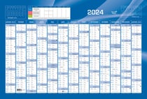 Calendrier de banque 2023/2024 Quo Vadis - 14 mois - Bleu - 55 x 40,5 cm -  Agendas Civil - Agendas - Calendriers
