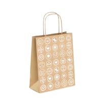Sac cadeau taille medium sur kraft brun