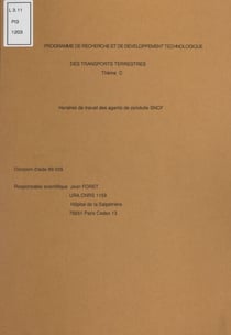 Programme de recherche et de développement technologique des transports terrestres - Horaires de travail des agents de conduite SNCF