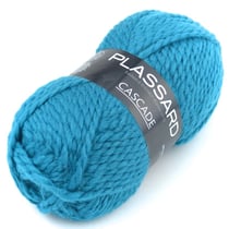 Pelote de fil à tricoter - Plassard - Cascade - Bleu canard 14