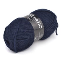 Basic bleu marine n°305 - Plassard - Pelote de fil à tricoter