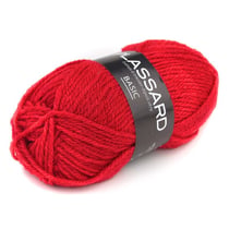 Pelote de fil à tricoter - Plassard - Basic - Rouge 309