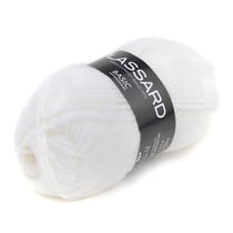 Pelote de fil à tricoter - Plassard - Basic - Blanc 310