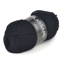 Pelote de fil à tricoter - Plassard - Basic - Noir 316