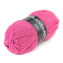 Pelote de fil à tricoter - Plassard - Basic - Rose moyen 363