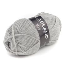 Pelote de fil à tricoter - Plassard - Basic - Gris vert 596