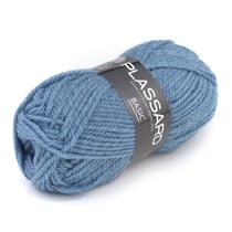 Pelote de fil à tricoter - Plassard - Basic - Bleu gris 599