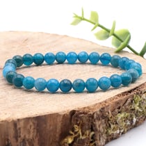 Bracelet en pierre naturelle en Apatite Bleue - 6mm