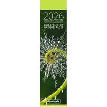 Calendrier 2026 marque-pages Pictura - photo goutte de rosée