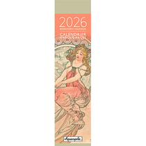 Calendrier marque-pages 2026 Pictura - Illustrations Mucha