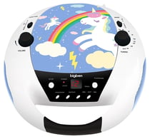 Lecteur CD portable licorne avec microphone 