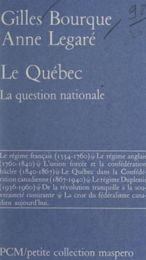 Le Québec - La question nationale