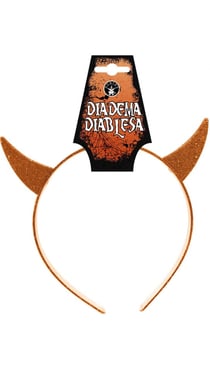 Serre-tête pailleté - Diablesse - Orange