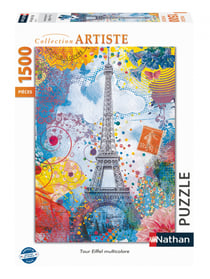 Nathan Puzzle N 1500 p - Tour Eiffel multicolore
