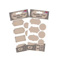 21 Etiquettes kraft - 9,5 x 15,5 cm