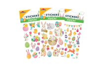 Lot de 3 planches de stickers papier Global Gift - Pâques - 8 x 12 cm