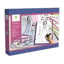 Atelier stylisme avec tablette lumineuse XL Artissimo - Sycomore