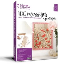 Cadre à messages avec 100 coeurs bois