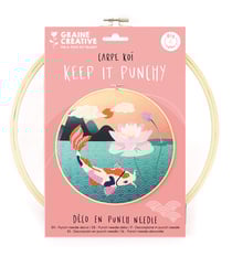 Kit punch needle Graine Créative - Keep it punchy - Carpe koï - Ø 25 cm