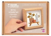 Kit Fimo Graine Créative - Cadre miniature cafetière