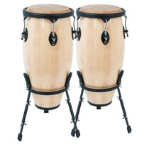 Lot de 2 congas naturelles, peaux naturelles - Fuzeau