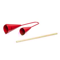 Cloche brésilienne petit modèle, en métal peint avec batte - Fuzeau