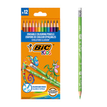 Lot de 12 crayons de couleur - Bic - Kids Evolution Illusion 