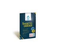 Coffret de 5 pochettes cadeaux en papier recyclé 120 g