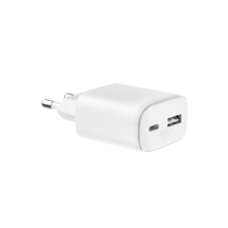 Chargeur secteur Force Power Lite - 45W USB A+C PD GaN Recycle - Blanc