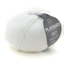 Pelote de fil à tricoter - Plassard - Sweety - Blanc 01